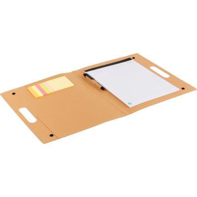 CARDBOARD CARD WRITING FOLDER in Brown