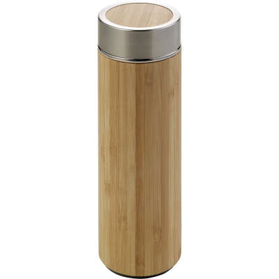 BAMBOO BOTTLE with Tea Infuser (420Ml) in Brown
