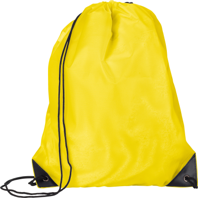 RPET DRAWSTRING BACKPACK RUCKSACK in Yellow