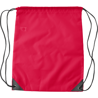 RPET DRAWSTRING BACKPACK RUCKSACK in Red