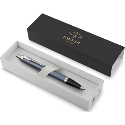 PARKER IM LACQUERED BRASS BALL PEN in Light Blue