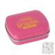 MINI HINGED MINTS TIN with Extra Strong Mints in Pink.