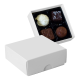 CHOCOLATE BOX with 4 Assorted Chocolate & Truffles in White.