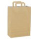 PAPER BAG, FLAT HANDLE 260 x 360 x 120 MM in Gold.