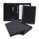 SANDRINGHAM NAPPA LEATHER ZIP CONFERENCE FOLDER in Black.