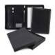 SANDRINGHAM NAPPA LEATHER A4 ZIP CONFERENCE FOLDER in Black.