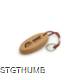 OVAL CORK KEYRING.