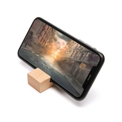 BEECH WOOD PHONE STAND KEYRING