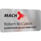 METAL FACED PERSONALISED NAME BADGE.