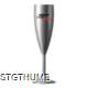REUSABLE SILVER CHAMPAGNE FLUTE 187ML-6.