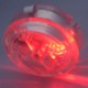 ROUND FLASHING LIGHT UP CLUTCH YOYO in Transparent Clear Transparent Plastic.