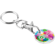 RECYCLED TROLLEY COIN KEYRING CHAIN RING.