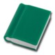 BOOK SHAPE ERASER in Green.