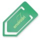 LARGE RECYCLED PAPERCLIP in Green.