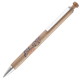 TOP HAT BALL PEN - WOOD - SILVER CHROME.
