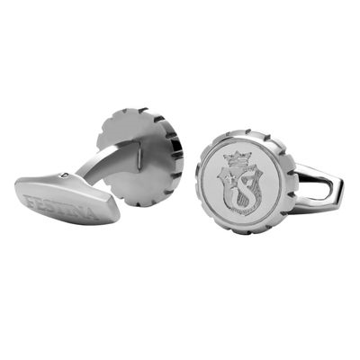 CUFF LINKS BUTTON SHINNY SILVER CHROME