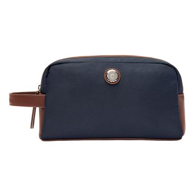 DRESSING-CASE BUTTON NAVY & BROWN