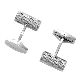 CUFF LINKS CAPRIO SILVER CHROME DIAMOND.
