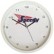 ROUND PLASTIC WALL CLOCK in White.
