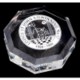 OPTICAL CRYSTAL OCTAGON PAPERWEIGHT.