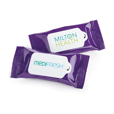 10 WET WIPE TISSUE PACK in a Pocket Size Resealable Pack