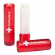 LIP BALM STICK RED FROSTED CONTAINER & CAP, DOMED 4.