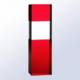 RED & CLEAR OPTICAL CRYSTAL COLUMN AWARD.
