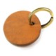 LEATHER KEYRING FOB in Tan.