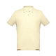 THC ADAM MENS SHORT-SLEEVED COTTON POLO SHIRT - L in Pastel Yellow.
