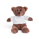 BEAR PLUSH TEDDY BEAR in a Tee Shirt in White.