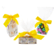 EASTER CLEAR TRANSPARENT SACHET GIFT BAG & BOW with Chocolate or Sweets.