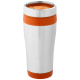 ELWOOD 410 ML THERMAL INSULATED TUMBLER in Silver & Orange.