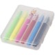 PHIZ 6 RETRACTABLE CRAYONS in Plastic Case in Transparent Clear Transparent.