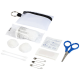 VALDEMAR 16-PIECE FIRST AID KEYRING POUCH in White.