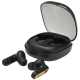 NITIDA TWS BAMBOO EARBUDS in Solid Black.