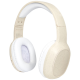 RIFF WHEAT STRAW BLUETOOTH® HEADPHONES with Microphone in Beige.