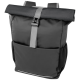 AQUA 15 INCH GRS RECYCLED WATER RESISTANT ROLL-TOP BICYCLE BAG 20L in Solid Black.