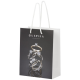 HANDMADE 170 G & M2 INTEGRA PAPER BAG with Plastic Handles - Medium in White.