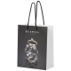 HANDMADE 170 G & M2 INTEGRA PAPER BAG with Plastic Handles - Medium in White & Solid Black.