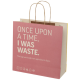 AGRICULTURAL WASTE 150 G & M2 PAPER BAG with Twisted Handles - x Large in Off White.