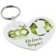 TAIT HEART-SHAPED RECYCLED KEYRING CHAIN in White.