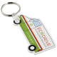 TAIT VAN-SHAPED RECYCLED KEYRING CHAIN in White.