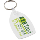 TAIT RECTANGULAR-SHAPED RECYCLED KEYRING CHAIN in White.