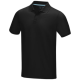 GRAPHITE GREY SHORT SLEEVE MEN’S GOTS ORGANIC POLO in Solid Black.
