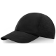 MICA 6 PANEL GRS RECYCLED COOL FIT CAP in Solid Black.