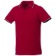 FAIRFIELD SHORT SLEEVE MENS POLO with Tipping in Red.