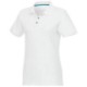 BERYL SHORT SLEEVE LADIES ORGANIC RECYCLED POLO in White Solid.