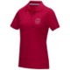GRAPHITE GREY SHORT SLEEVE LADIES GOTS ORGANIC POLO XS in Red.