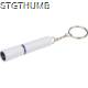 POCKET TORCH in Keyring Chain in White.