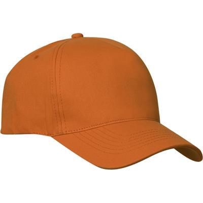 5 PANEL, TWILL CAP with Velcro Adjustment at Back